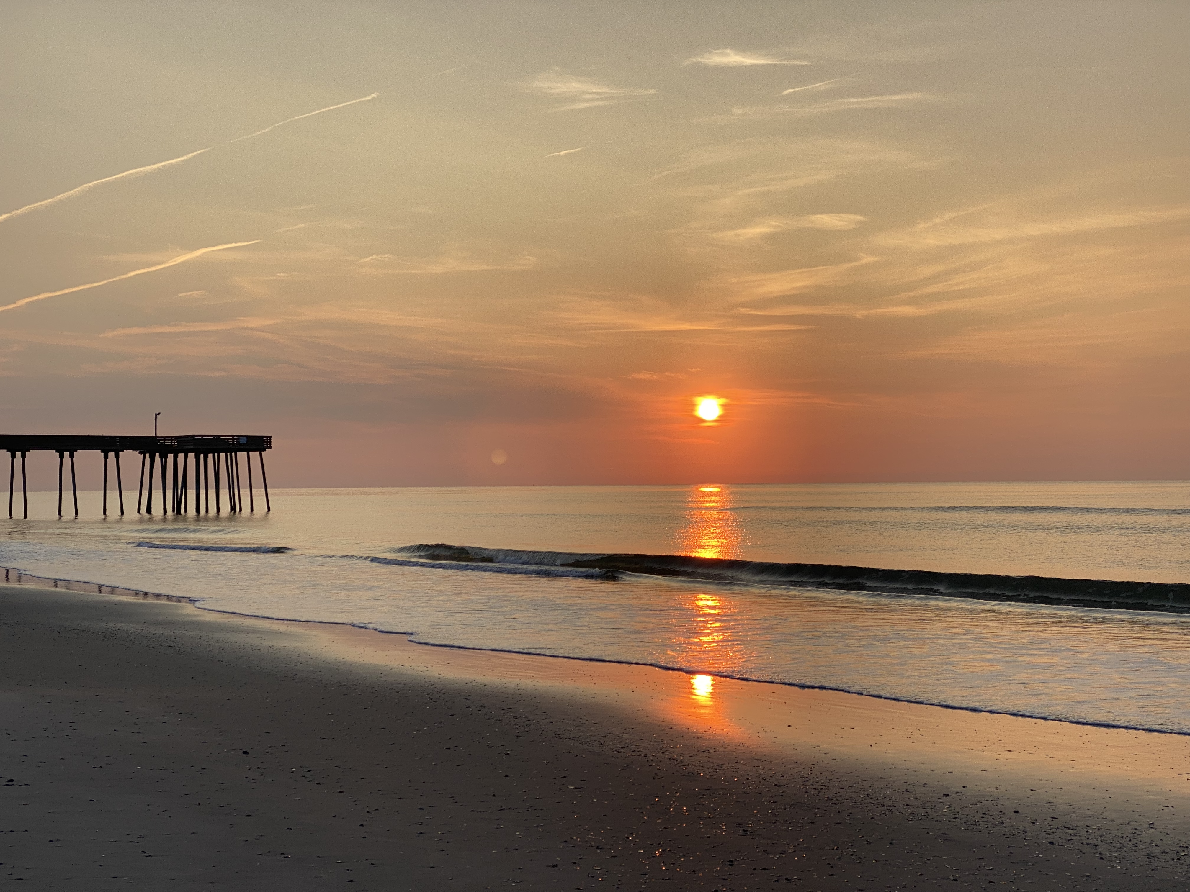 Ocean City, NJ sun rise over the beach
